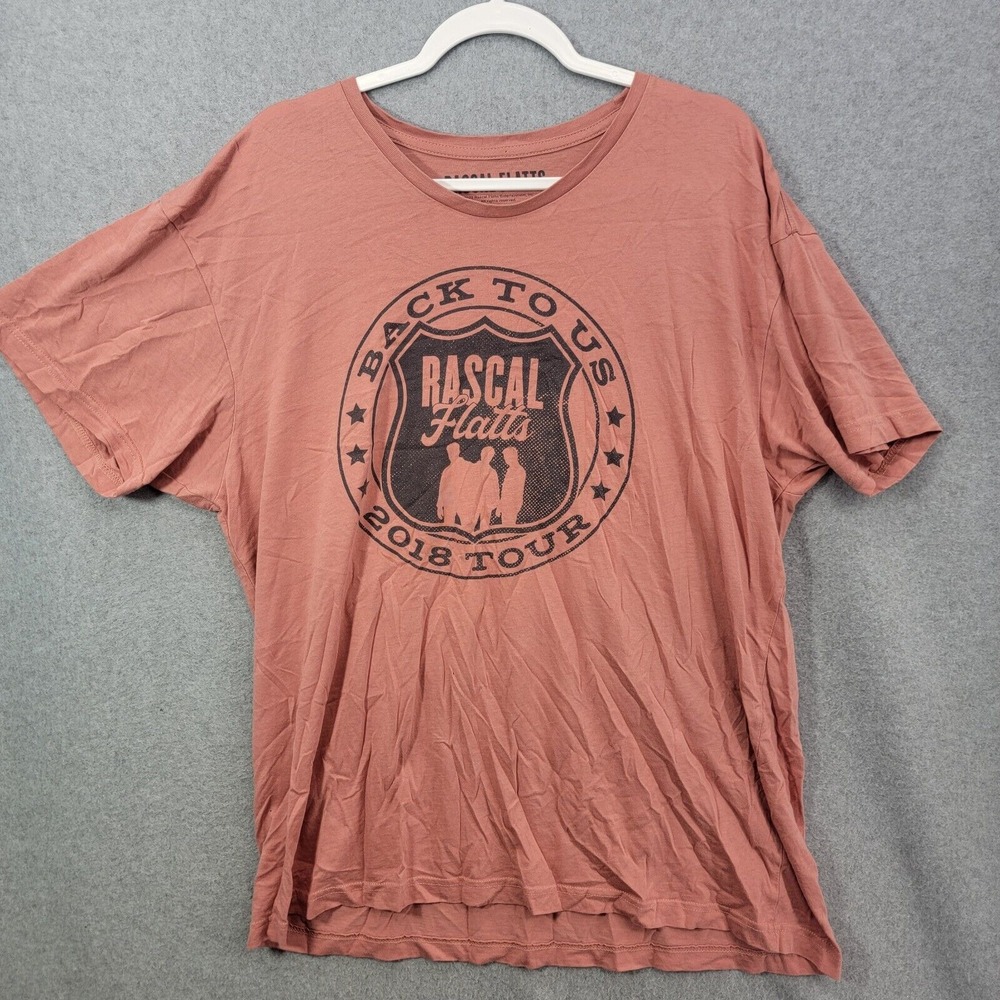 Rascal Flats shirt adult XL Back To US 2018 Tour Red Graphic Unisex T-Shirt